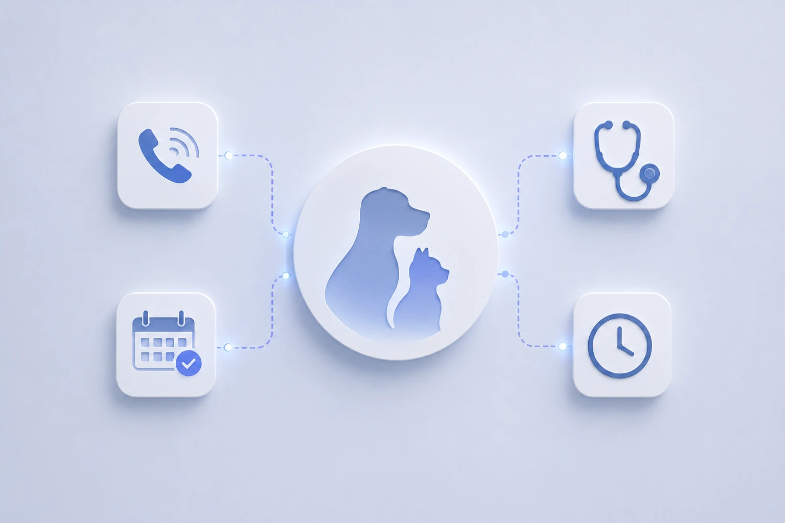 Vernetzte Telefonannahme für Hund, Katze und Tierarztpraxis